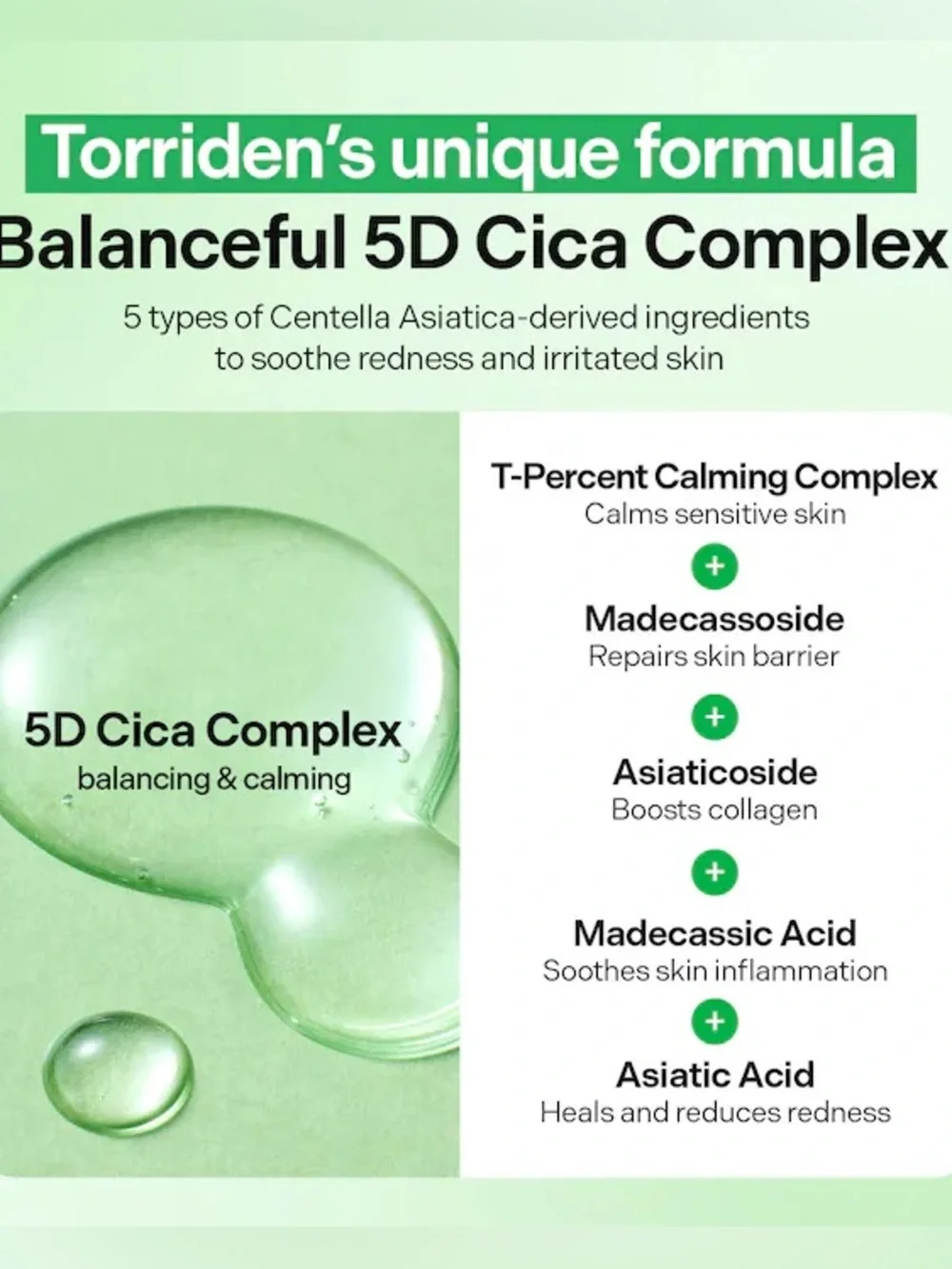 NEW Torriden BALANCEFUL 5D Cica Complex  Redness Reducing Serum